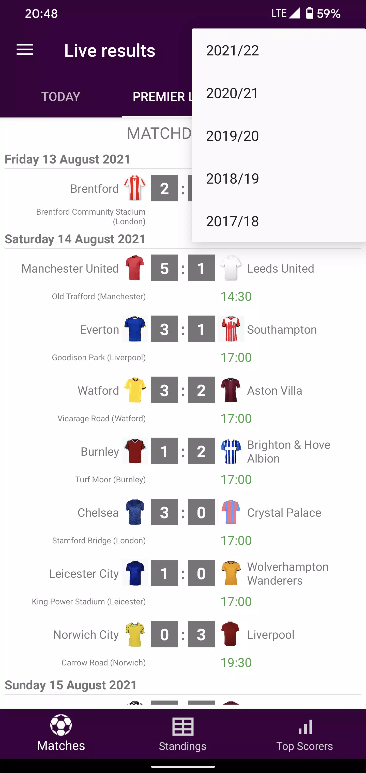 Live Scores for Premier League APK for Android Download
