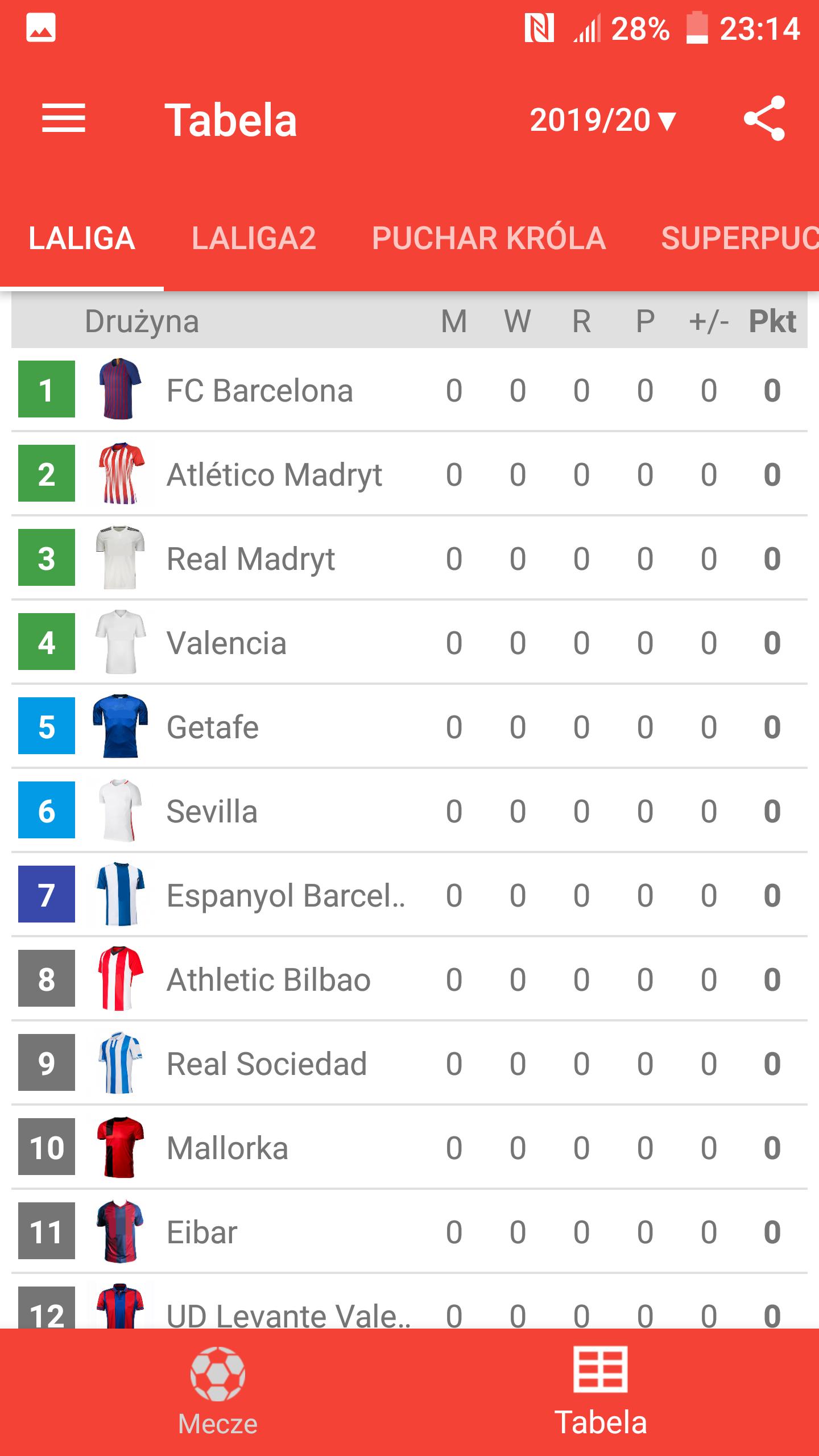 Wyniki na żywo dla La Liga for Android - APK Download