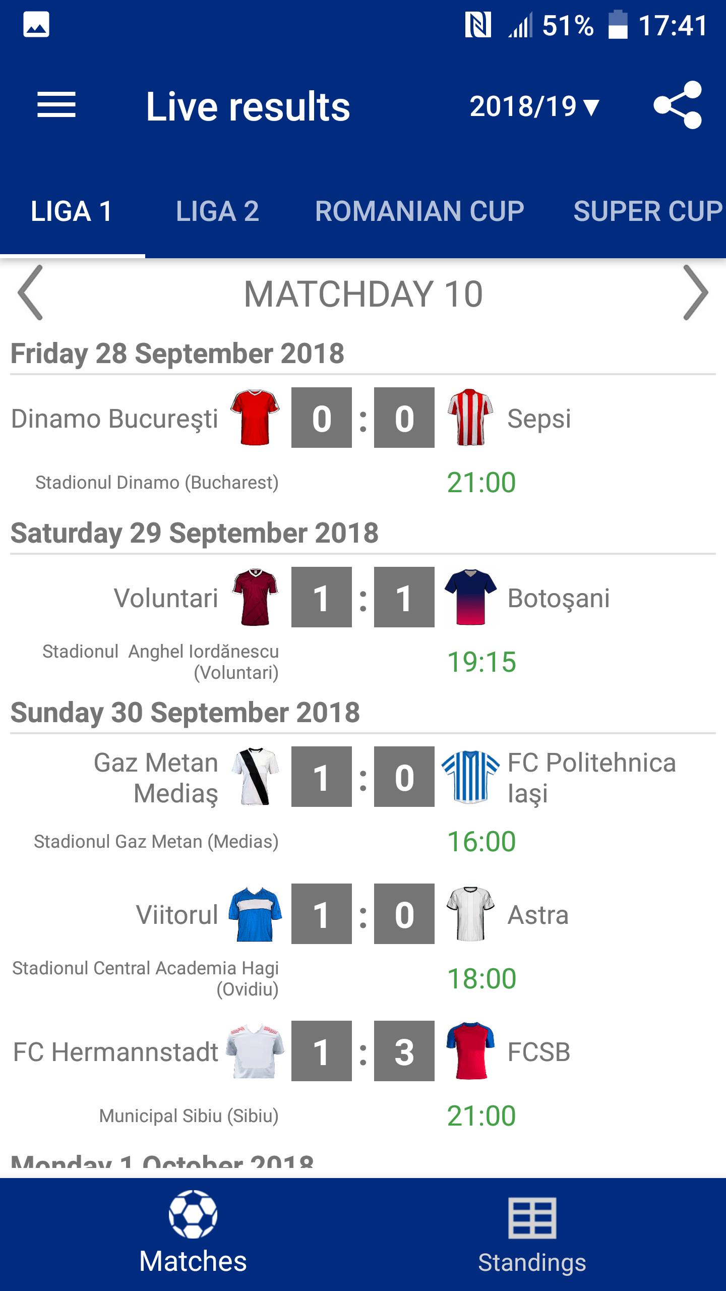 Live Scores for Liga 1 APK for Android Download