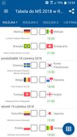 Tabela do MŚ 2018 w Rosji plakat