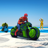 Superheld Tricky Bike Race 3d