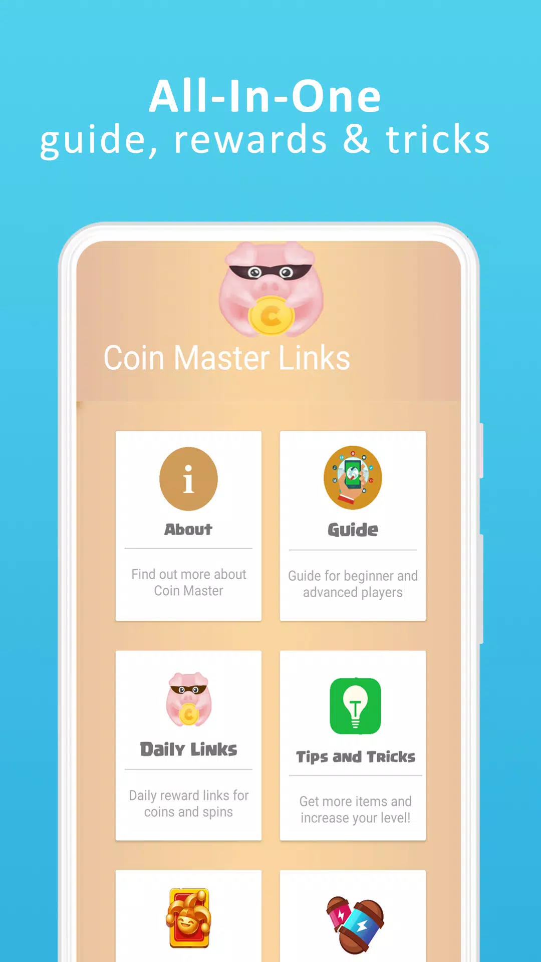 Download do APK de Links, Recompensas e Guia para Giros Coin