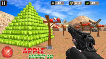 Apple Target Shoot: Watermelon Shooting Game 3D پوسٹر