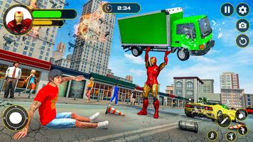 Flying Iron Hero Rescue اسکرین شاٹ 1