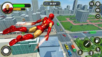 Flying Iron Hero Rescue اسکرین شاٹ 2