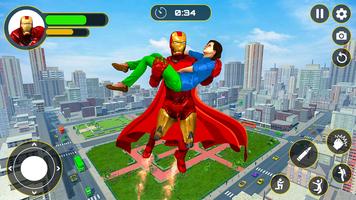 Flying Iron Hero Rescue screenshot 3