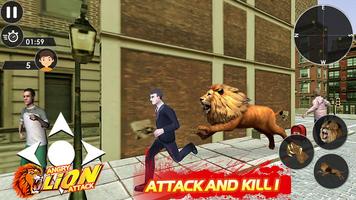 ataque de leão bravo e jogo de imagem de tela 3