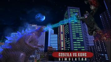 Godzilla & Kong 2021: Angry Monster Fighting Games poster
