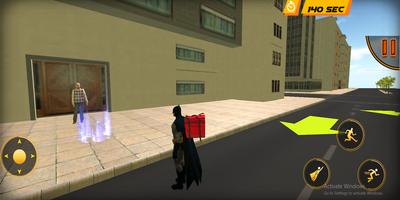 Flying Bat Hero Pizza Delivery plakat