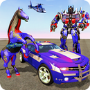 Voiture de police Robot Cheval APK