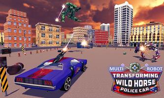 Police car Robot Horse Shift Plakat