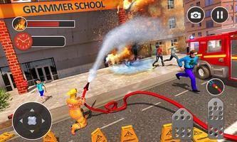 Fire Fighter Truck Real Heroes اسکرین شاٹ 1