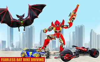 Flying Bat Robot Bike Games اسکرین شاٹ 2