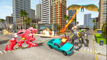 Dino Robot Transform Car Games Poster