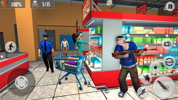 Supermarket Robbery:  City Crime Heist Mission ảnh chụp màn hình 2