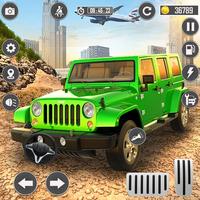 Offroad Car Jeep Driving Games Affiche