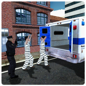 警察の囚人輸送車 アイコン