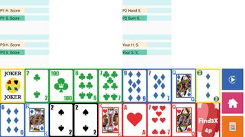 Brain Card Game - Find3x 4P captura de pantalla 1