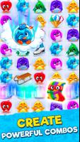Penguin swap: match 3 games in a frozen world poster
