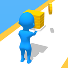 Stairs race 3D icon