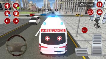 Echte ambulance-noodsimulator -poster