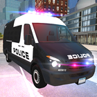 Icona American Police Van Driving