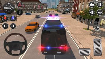 American Police Van Driving Cartaz
