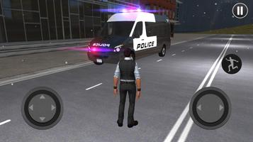 American Police Van Driving imagem de tela 1