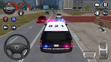American Police Suv Driving Plakat