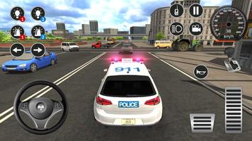 Police Car Game Simulation Poster