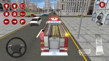 Fire Truck Driving Simulator Affiche
