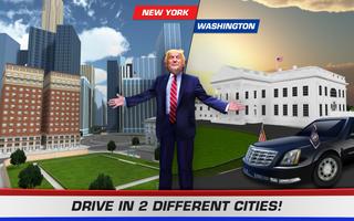 President Donald Trump: Driving Games Simulation capture d'écran 1