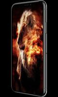 Roaring Fire Lion Lock Screen Ekran Görüntüsü 3