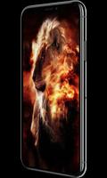 Roaring Fire Lion Lock Screen скриншот 3