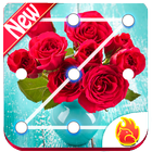 Red Rose Flower Lock Screen simgesi