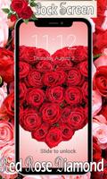 Red Rose Diamond Lock Screen Ekran Görüntüsü 2