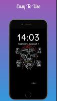 Skull Lock screen keypad Skull poster