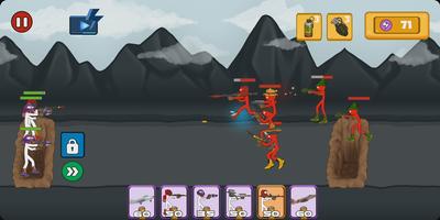 Stickman attack games & battle اسکرین شاٹ 1