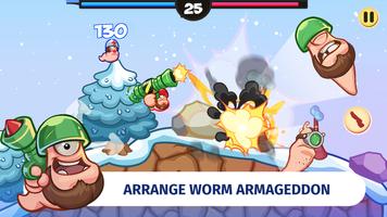 Worm Battle: Wormageddon تصوير الشاشة 1