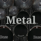 Drum kit metal icon