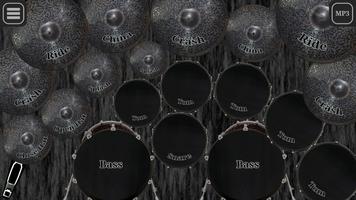 Drum kit metal poster