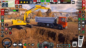 Juegos excavadoras nieve JCB Poster