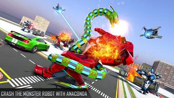 برنامه‌نما Anaconda Robot Car Robot Game عکس از صفحه