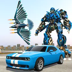 肌肉車機器人轉型遊戲 - 鷹狩獵 APK 下載