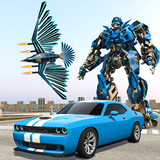 Muscle Voiture Robot Transformation Eagle Chasser icône
