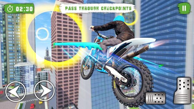 Flying Bike Stunt Racing- Impossible Stunt Games screenshot 1