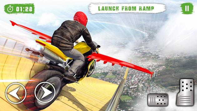 Flying Bike Stunt Racing- Impossible Stunt Games screenshot 3