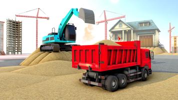 House Construction Truck Game Cartaz