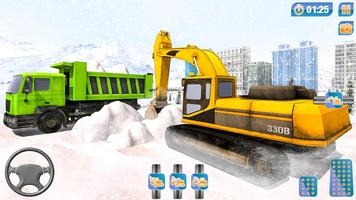 City Snow Construction Excavator Simulator 2021 Affiche