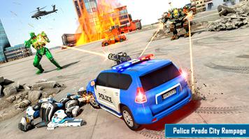 Police Robot Car Transform War स्क्रीनशॉट 1